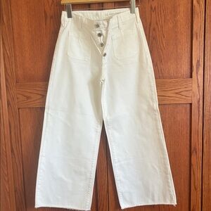 NWOT- Gap Denim Ankle Pants, white lightweight denim